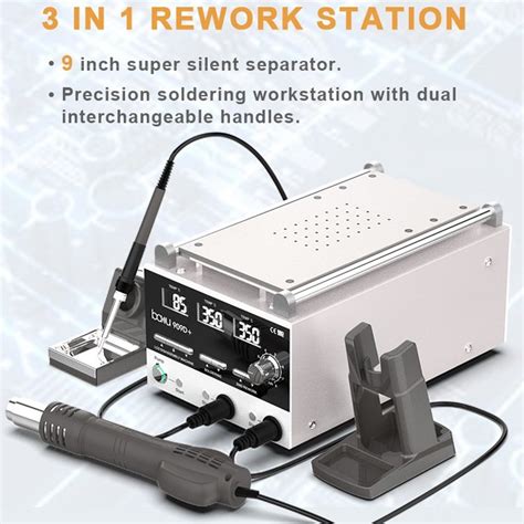 Baku BA D W In Hot Air Soldering Station Screen Remover For Mobile Phone US Plug V