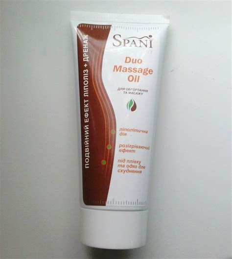Массажный гель для тела Spani Duo Massage Oil для обертывания и массажа ...