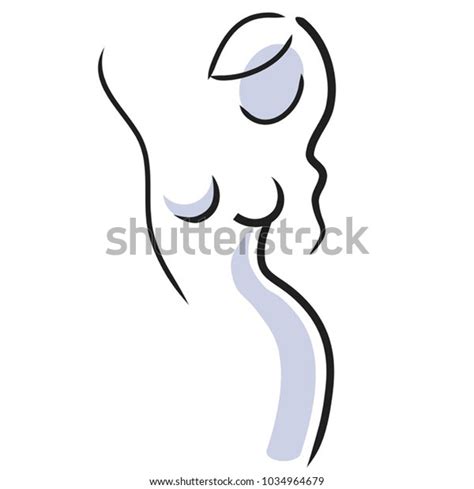 Contour Image Naked Woman Stock Vector Royalty Free Shutterstock