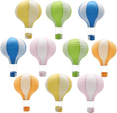 Amazon Matissa Pack Of 9 Hot Air Balloon Paper Lantern Wedding Party Decoration Craft Lamp