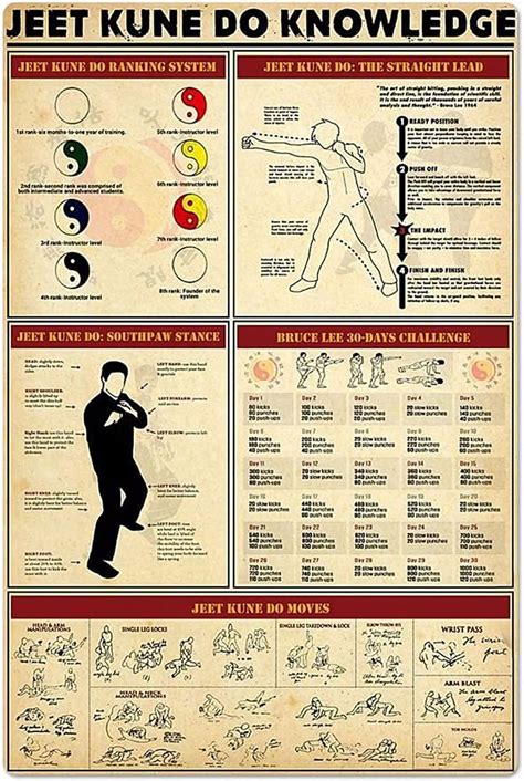 Amazon Jeet Kune Do Knowledge Metal Signs Martial Arts Hall