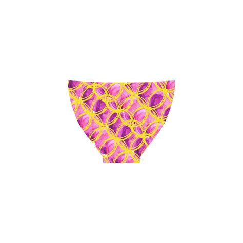 Yelllow And Magenta Circles Custom Bikini Swimsuit Id D