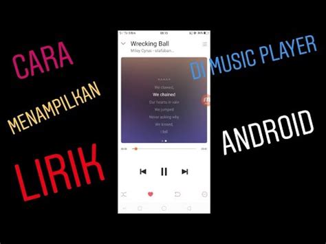 Cara Menampilkan Lirik Lagu Di Music Player Android Youtube