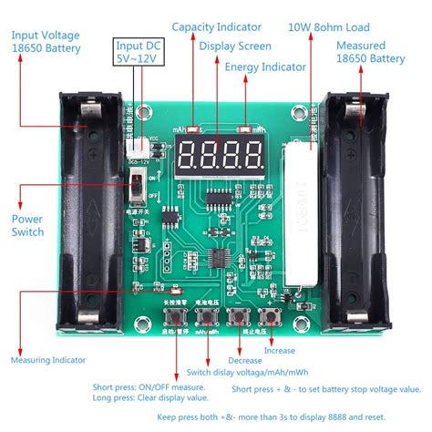 18650 리튬 배터리 레벨 테스터 -충전 방전, 디스플레이 (18650 Lithium Battery Level Tester)