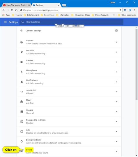 Allow or Block Sites to Play Sound in Google Chrome | Tutorials
