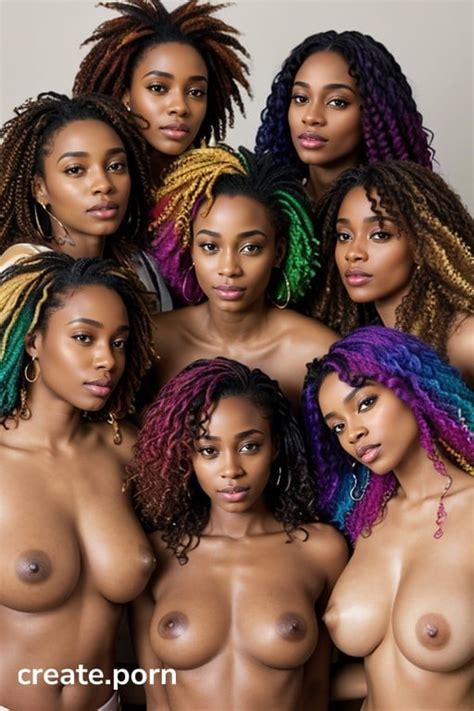 Multi Colored Hair Light Skin African Massive Breast Furry AI Porn