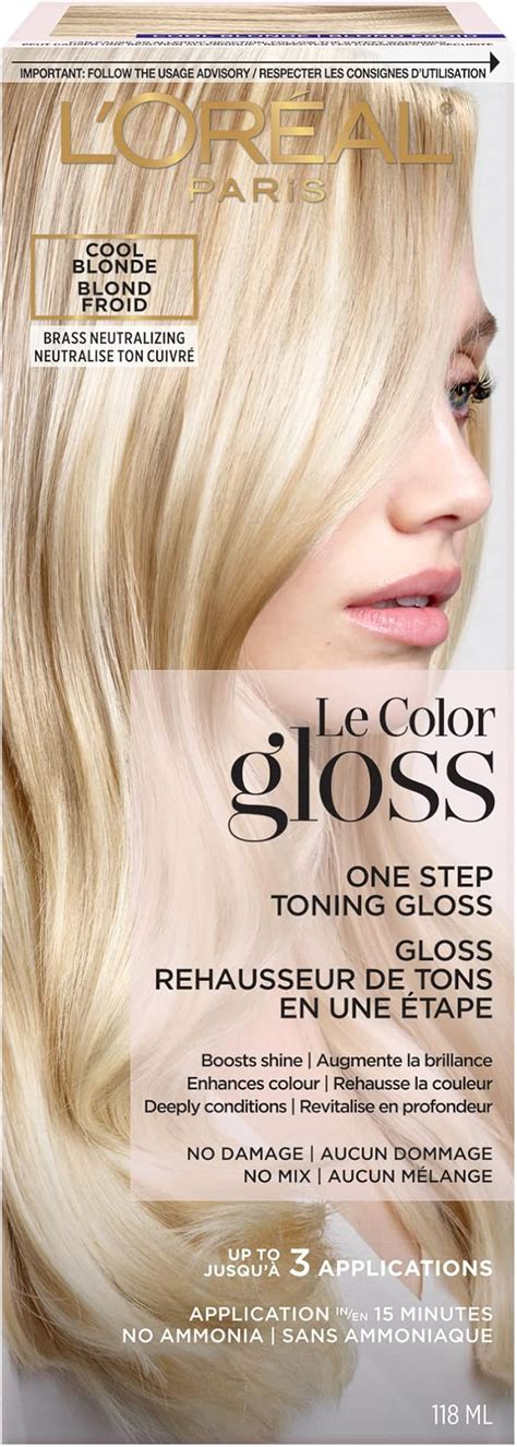 L Oreal Paris Le Color Gloss One Step Toning Hair Gloss Treatment Cool Blonde Enhance Your