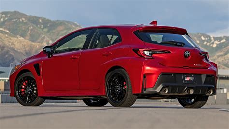 2023 Toyota Gr Corolla Core Grade Supersonic Red Track Driving