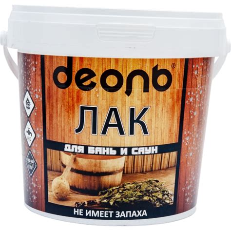 Акриловый лак для бань и саун Деоль глянцевый, 0.9 л DLABS09 - выгодная ...