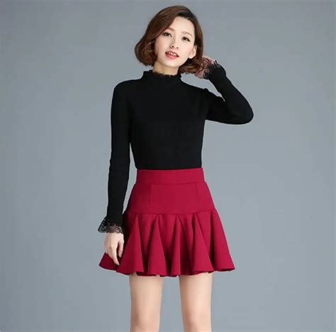 2018 Summer Korean High Waist Personality Fashion Laptop Pleated Skirt