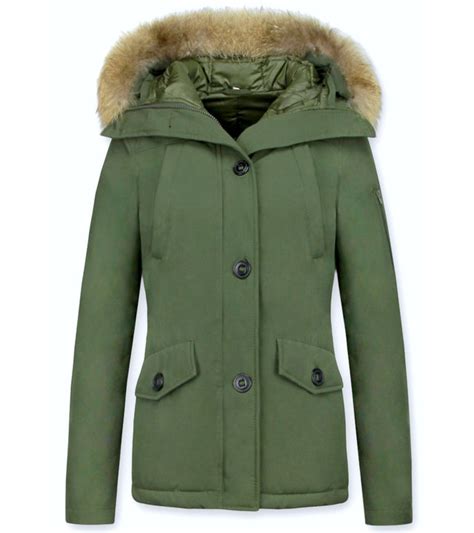 Jacken Mit Fellkragen Winterjacken Damen Kurz Gr N Styleitaly De