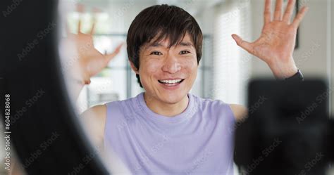 LGBT Gay Man Influencer Youtuber Fun Joy Talk Show Share On Tiktok IG Reel Instagram At Home