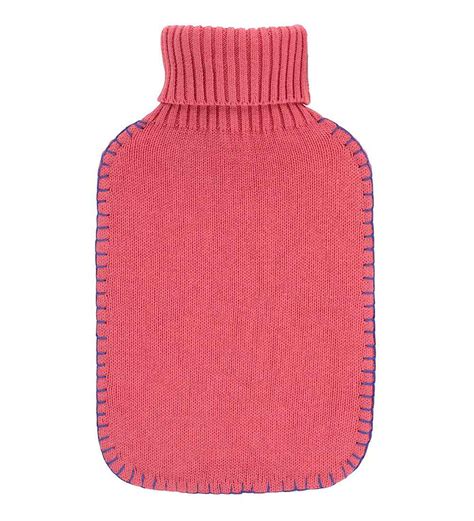 Coral Hot Water Bottle Cotton Knit Fashy