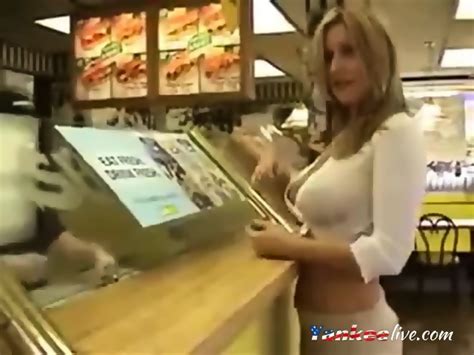 Blonde Flashing In Public