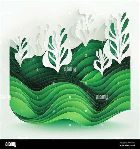 Vector Illustration Of Green Eco Background Earth Day Stock Vector Image And Art Alamy