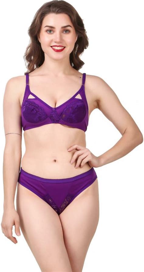 Buy Tace Women Purple Self Design Hosiery Lingerie Set Online At Best