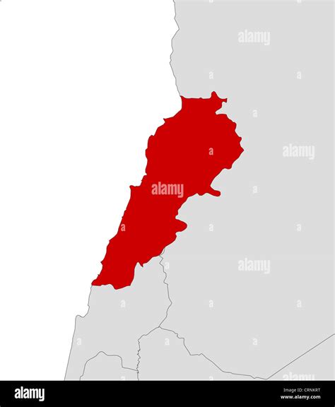 Political Map Of Lebanon With The Several Governorates Stock Photo Alamy