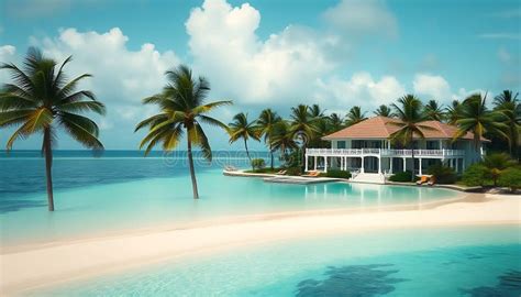 tropical beach resort paradise representing vacation destinations