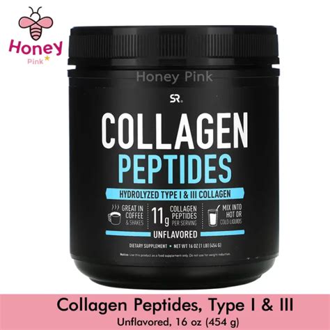 Sports Research Collagen Peptides Hydrolyzed Type I III Collagen