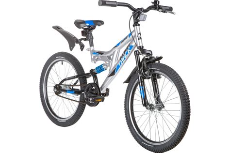 Велосипед NOVATRACK SHARK 20", серебристый, сталь 20SS1V.SHARK.SL20 ...