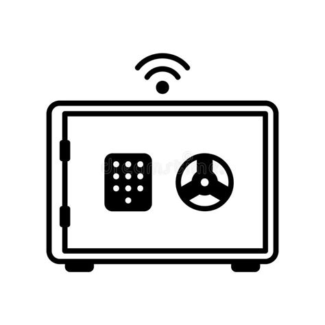 Smart Safe Box Icon Stock Vector Illustration Of White 264947630