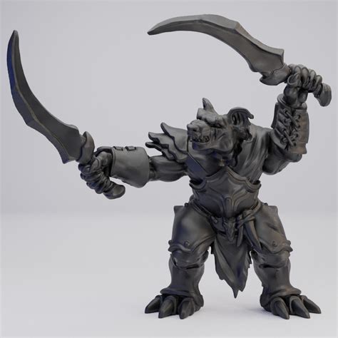 Hot Goblin グノールTwo Swords A ミニチュア ホットゴブリン 獣人戦士