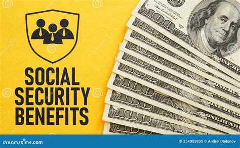 Social Security Benefits Are Shown Using The Text Stock Image Image