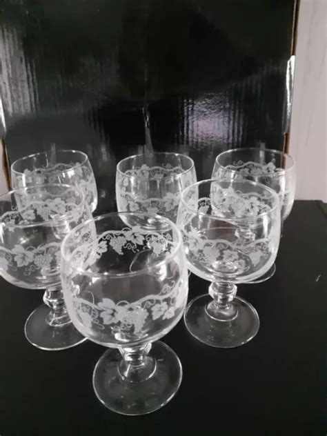 6 VERRES À vin blanc cristal d Arques Luminarc modèle SARMENT vigne