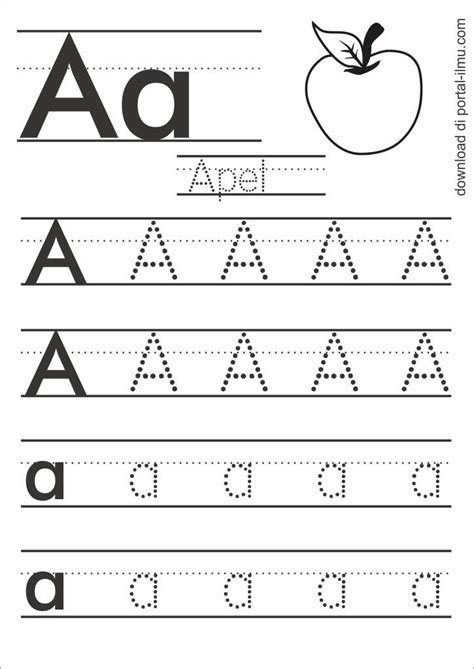 Belajar Menulis Huruf Dengan Huruf Titik Titik Tracing Worksheets