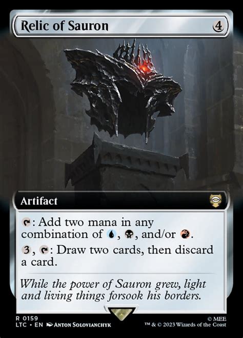 Relic Of Sauron Magic The Gathering Mtg 카드