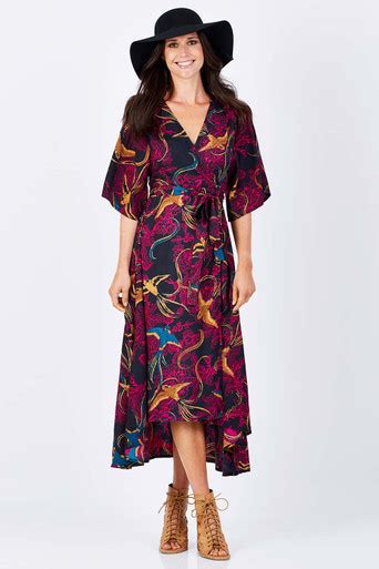 Spellbound Wrap Dress Boho Bird Birdsnest Australia