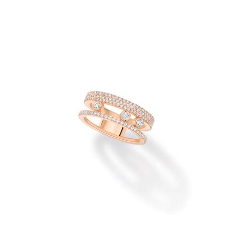 Anello Messika Move Romane Pav In Oro Rosa Dobner