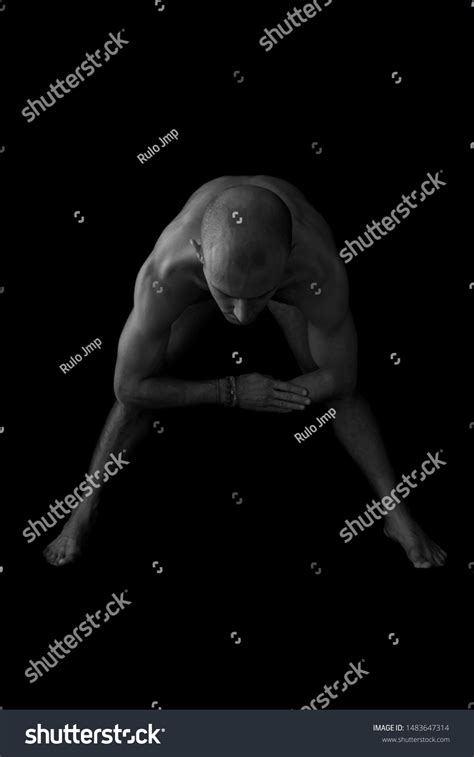 Naked Man Body Doing Yoga Pose Stock Photo 1483647314 Shutterstock