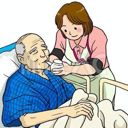 水分補給の介助（吸い飲み）イラスト - No: 24835665｜無料イラスト・フリー素材なら「イラストAC」