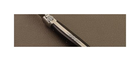Laguiole Knife Nature Classic Range Real ebony with engraving