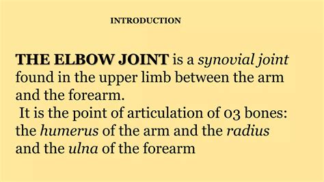 Elbow Joint Anatomy Ppt