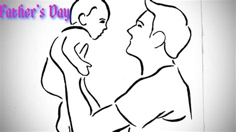 How To Draw Father S Day Drawing