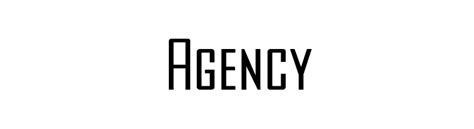 Agency Font — Free Download Ttfotf