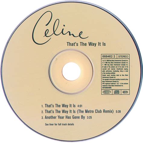 Car Tula Cd De Celine Dion That S The Way It Is Cd Single Portada