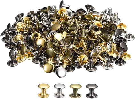 Amazon Uxcell 120 Sets Leather Rivets 8mm Double Cap Rivets 8mm