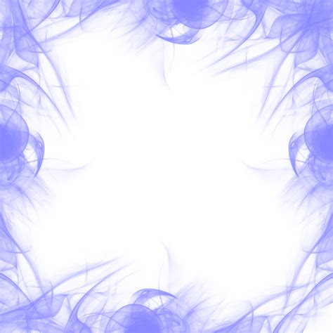 Abstract Blue Smoke Frame Png