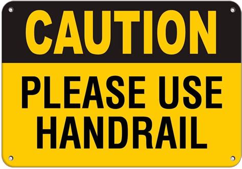 Caution Please Use Handrail Watch Your Step Signs Safety Signs Warning