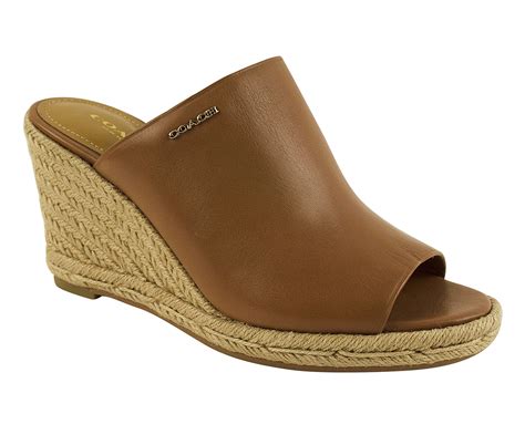 Coach Women's Gayle Semi Matte Calf Sandals Wedges | eBay