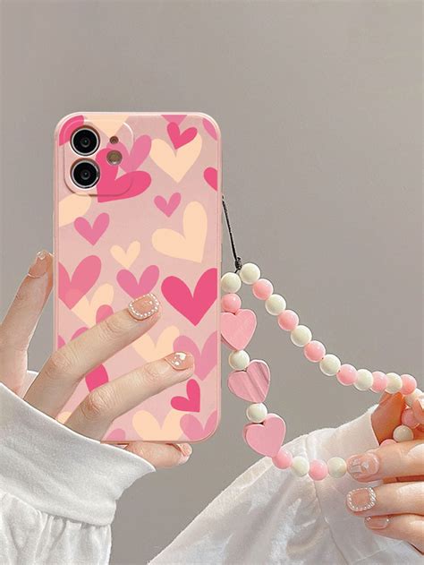 Multicolor Collar Tpu Heart Phone Cases Embellished Cell Phones