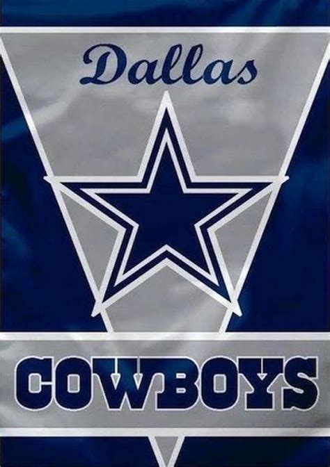 Dallas Cowboys Blue Silver Star Scroll Wall Banner 28x40 In