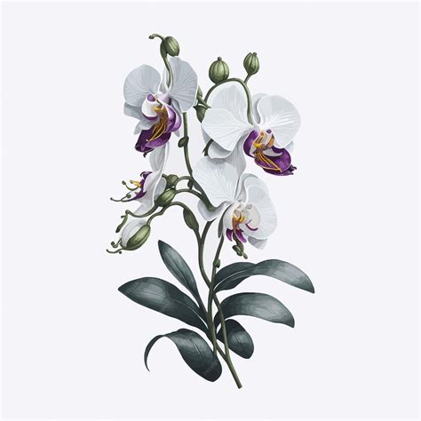 Premium Vector | Watercolor phalaenopsis flower a simple vector