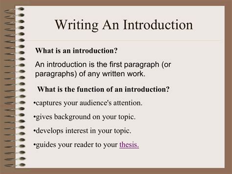How To Write An Introductory Paragraph