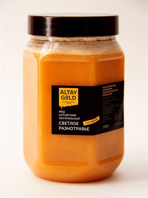 Мёд Altay Gold Натуральный мед Алтайский разнотравье светлое, 1кг | отзывы