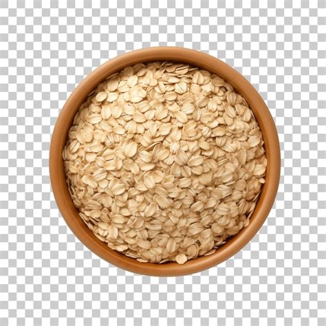 Premium PSD Bowl With Raw Oatmeal On White Background