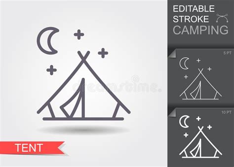 ícone De Tenda De Acampamento Ilustração Do Símbolo Eps Do Vetor De